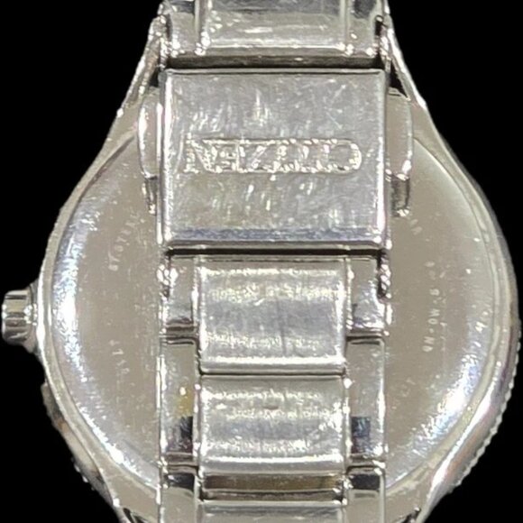 $450- Citizen FE1190-53L Silhouette Eco-Drive SS Crystal Blue Dial Ladies Watch main image 8